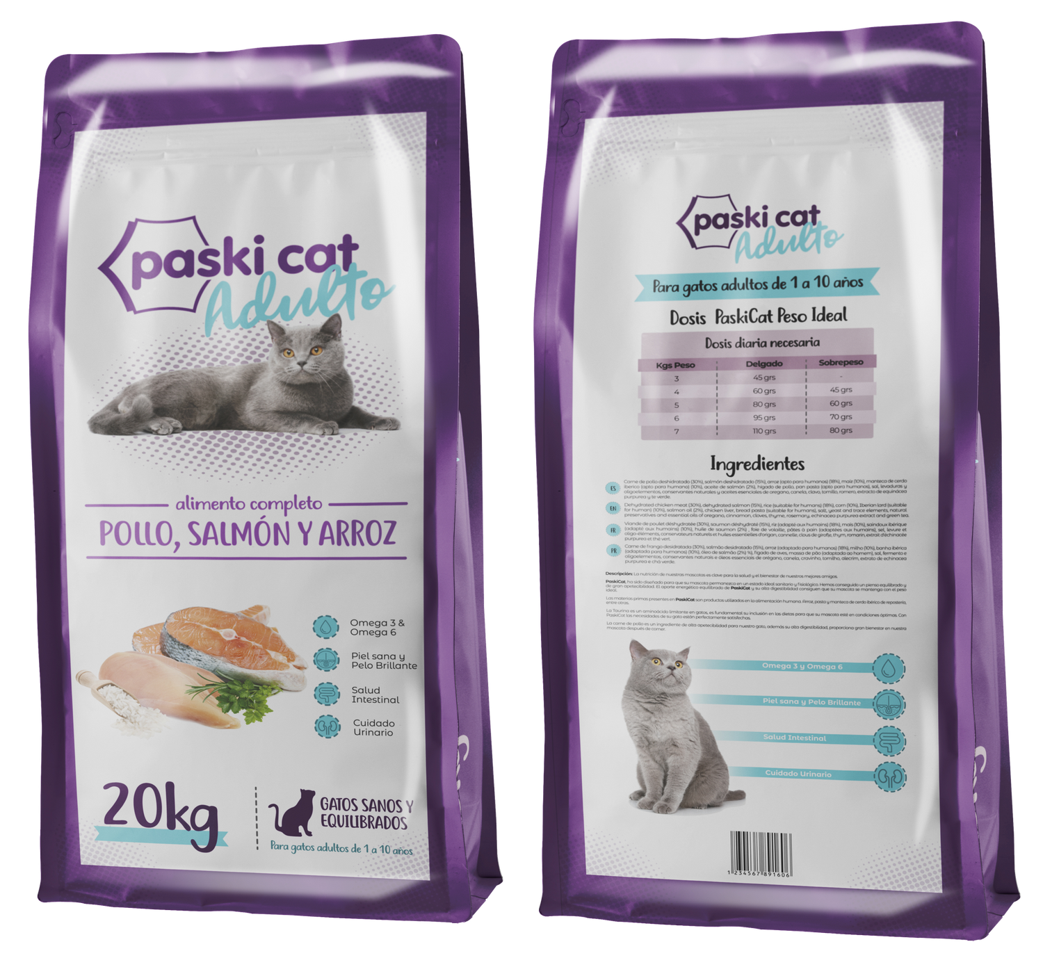 Pienso para Gatos 20kg PASKI CAT